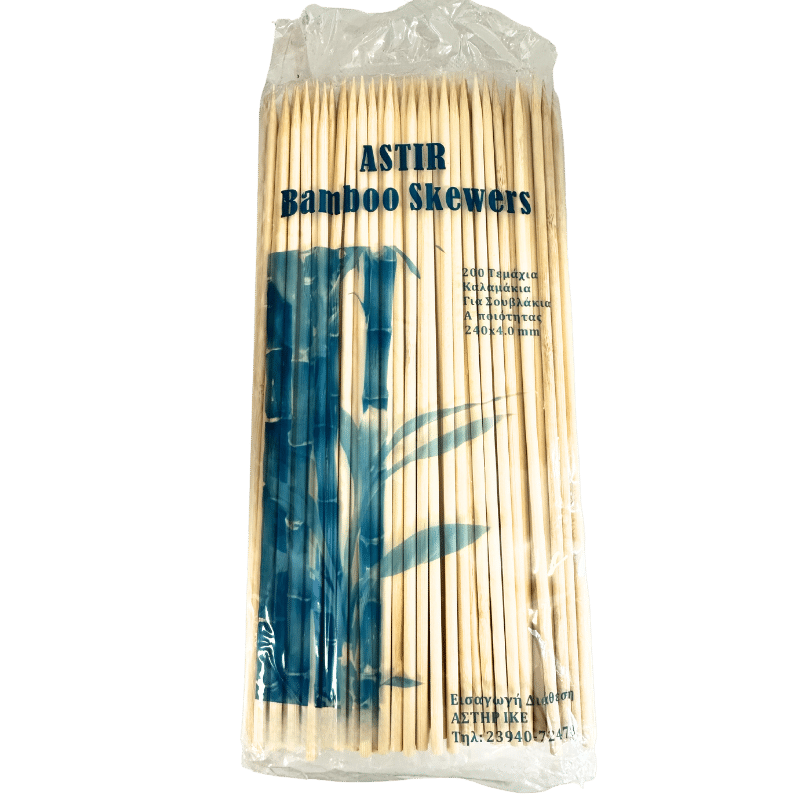 Holzspieße Bamboo (200 Stück) (240x4mm) Astir von Astir bei Araxxon - Hochwertiges griechisches Produkt. Holzspieße Bamboo (200 Stück) (240x4mm) Astir από Astir στο Araxxon - Αυθεντικό ελληνικό προϊόν.